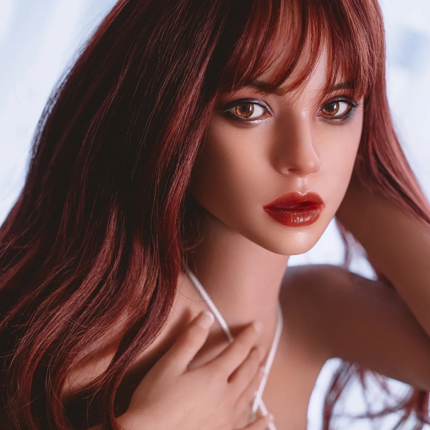 5FT4/164CM D CUP SILICONE RED HAIR SEX DOLL M28 - CHERRY view 5
