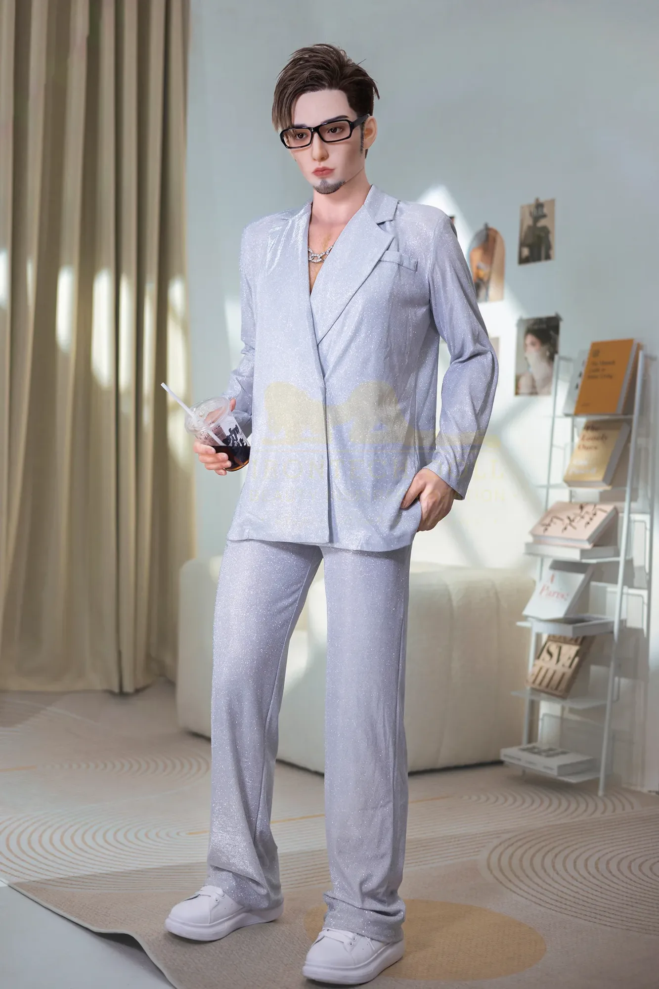 5FT6/170CM SILICONE GAY SEX DOLL WITH BEARDS M10 - JOHN view 5