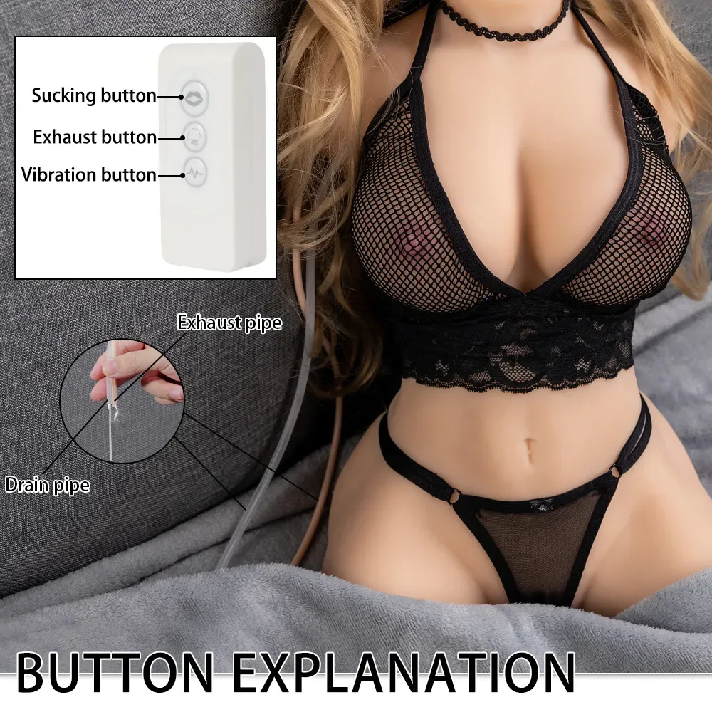 MELIDA AUTO- 15.4LB VIBRATING REALISTIC SEX DOLL TORSO view 6