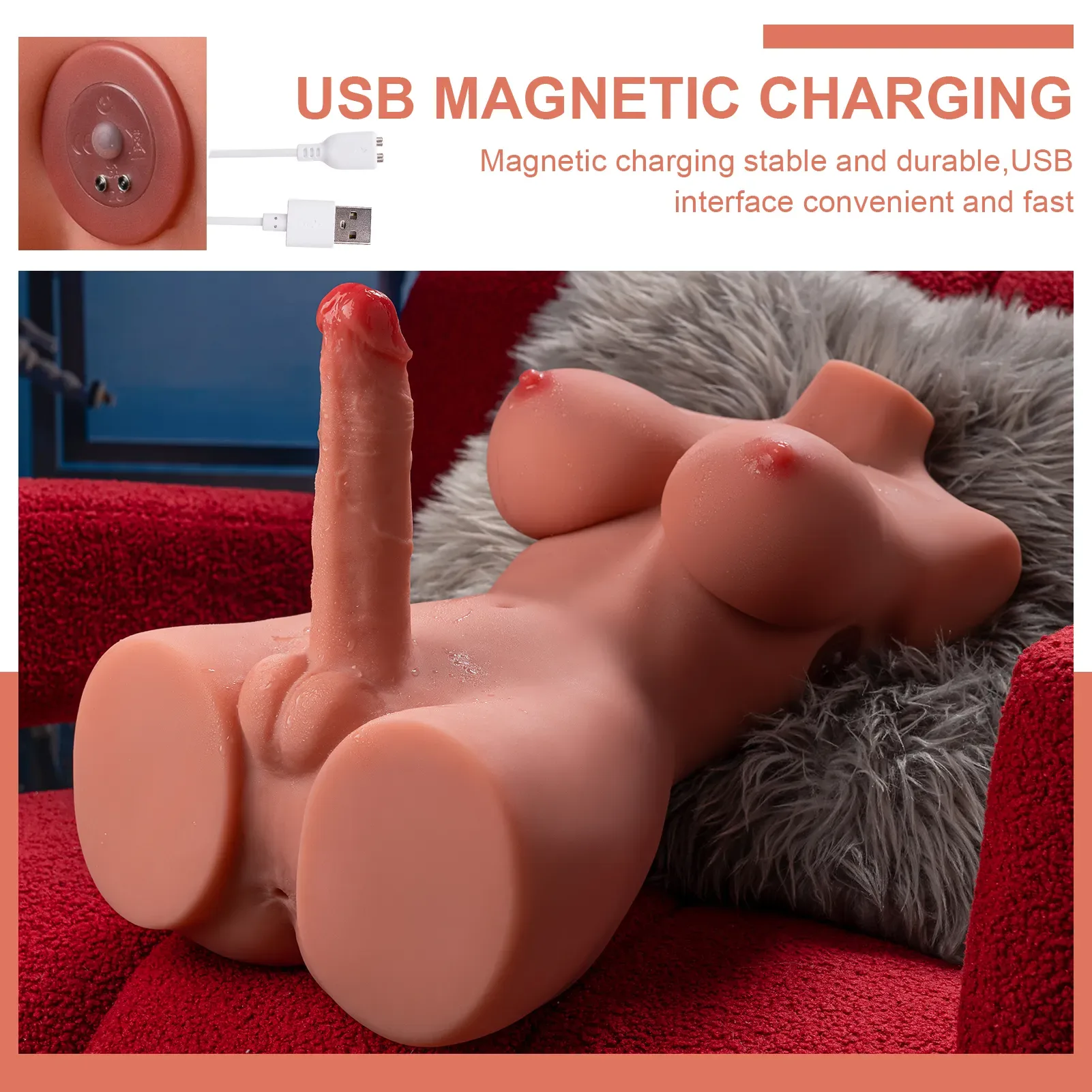 MONZA AUTO - 21.5LB VIBRATING SHEMALE TORSO view 8