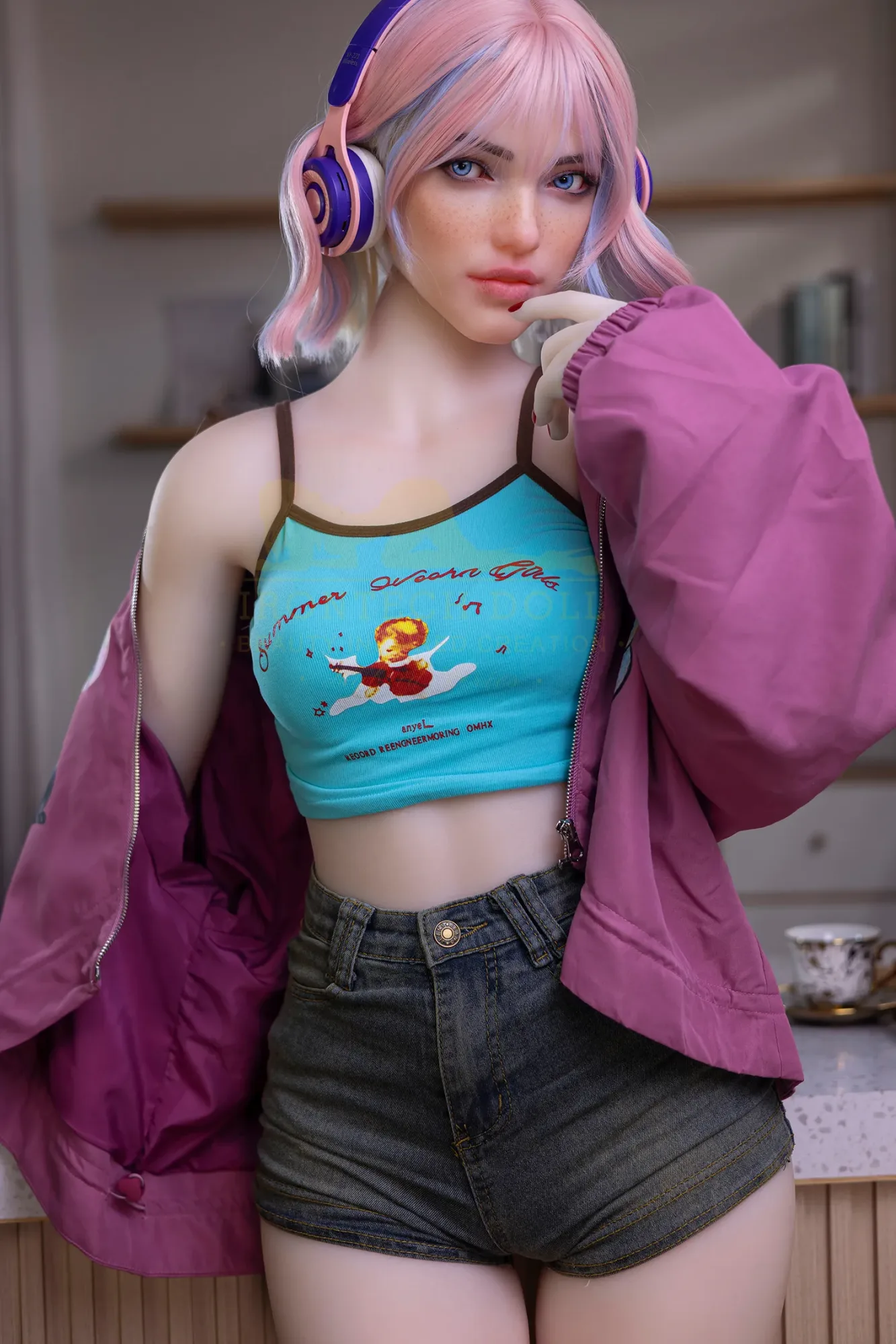 5FT3/162CM A CUP SILICONE HEAD YOUNG GIRL SEX DOLL S46 - JENNY view 3