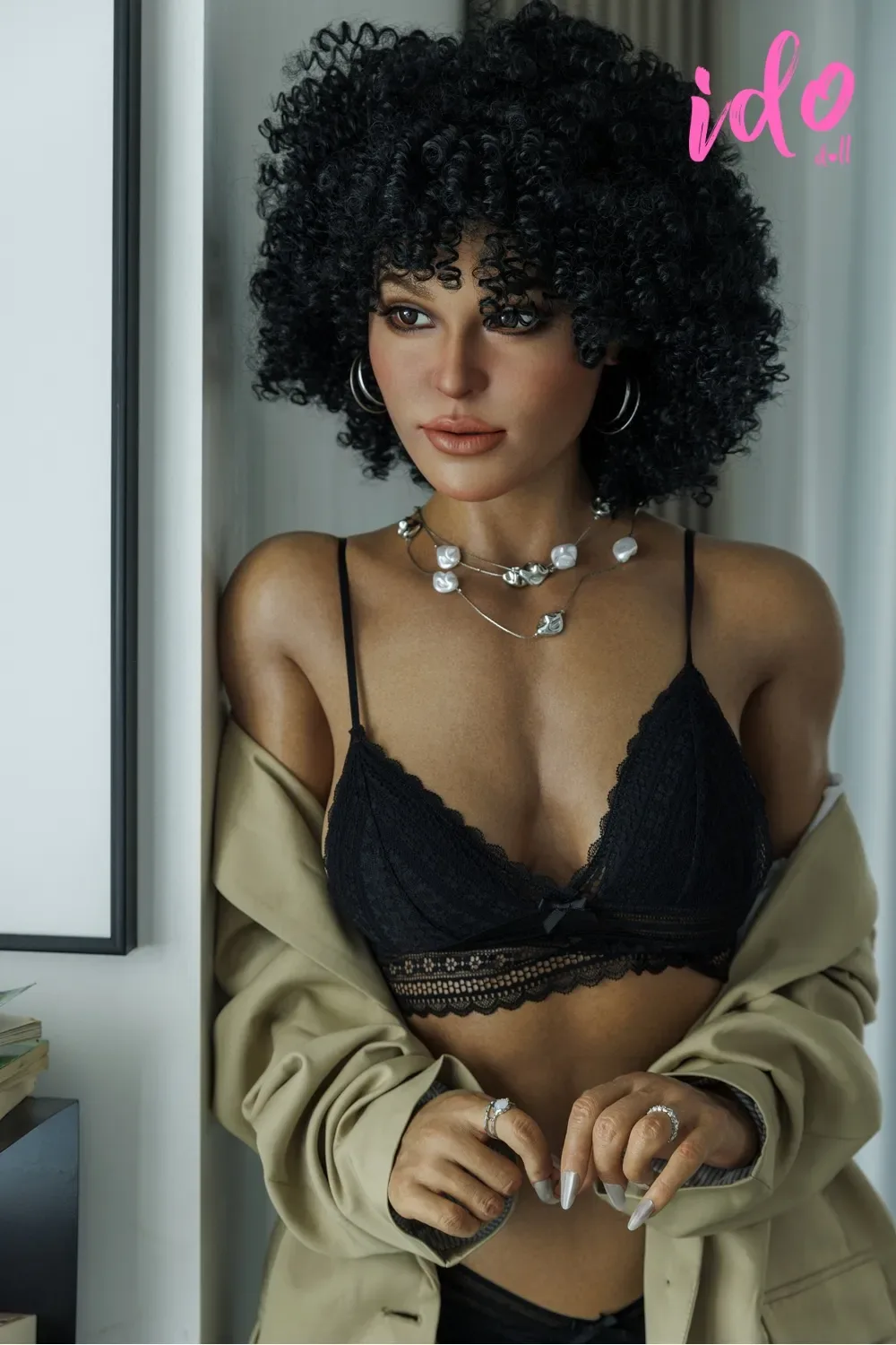 5FT5/169CM C CUP SILICONE BLACK SEX DOLL - SELENA view 8