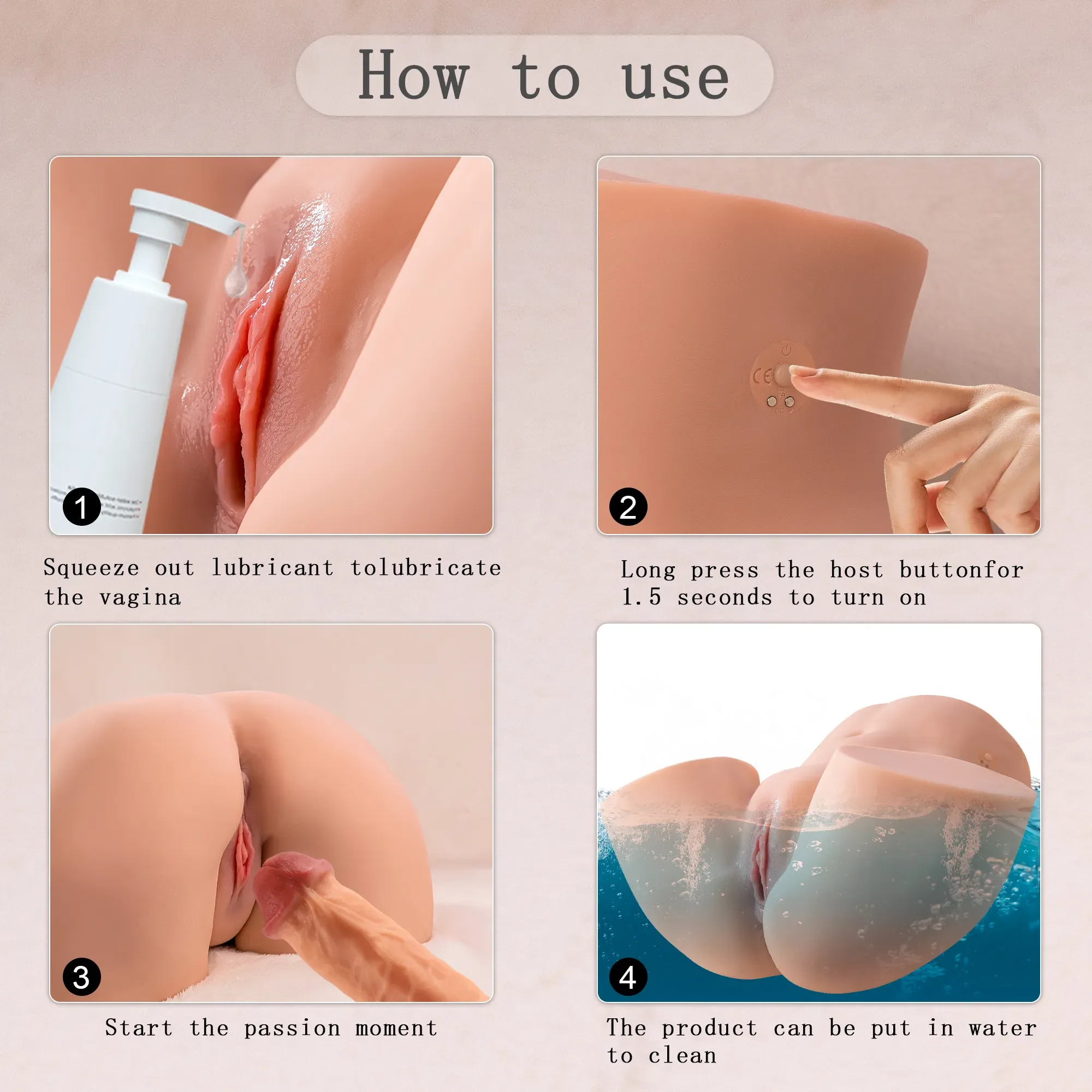 MICHELLE AUTO - 23.8 LB THRUSTING BUTT TORSO SEX DOLL view 8