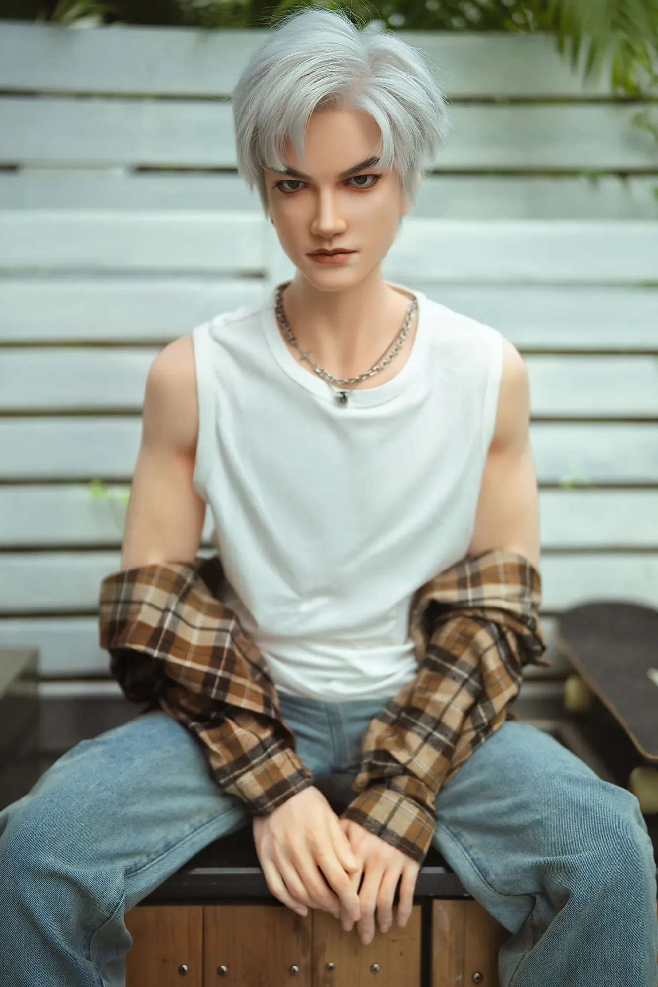 5FT3/162CM SILICONE SKINNY MALE SEX DOLL - HENRY