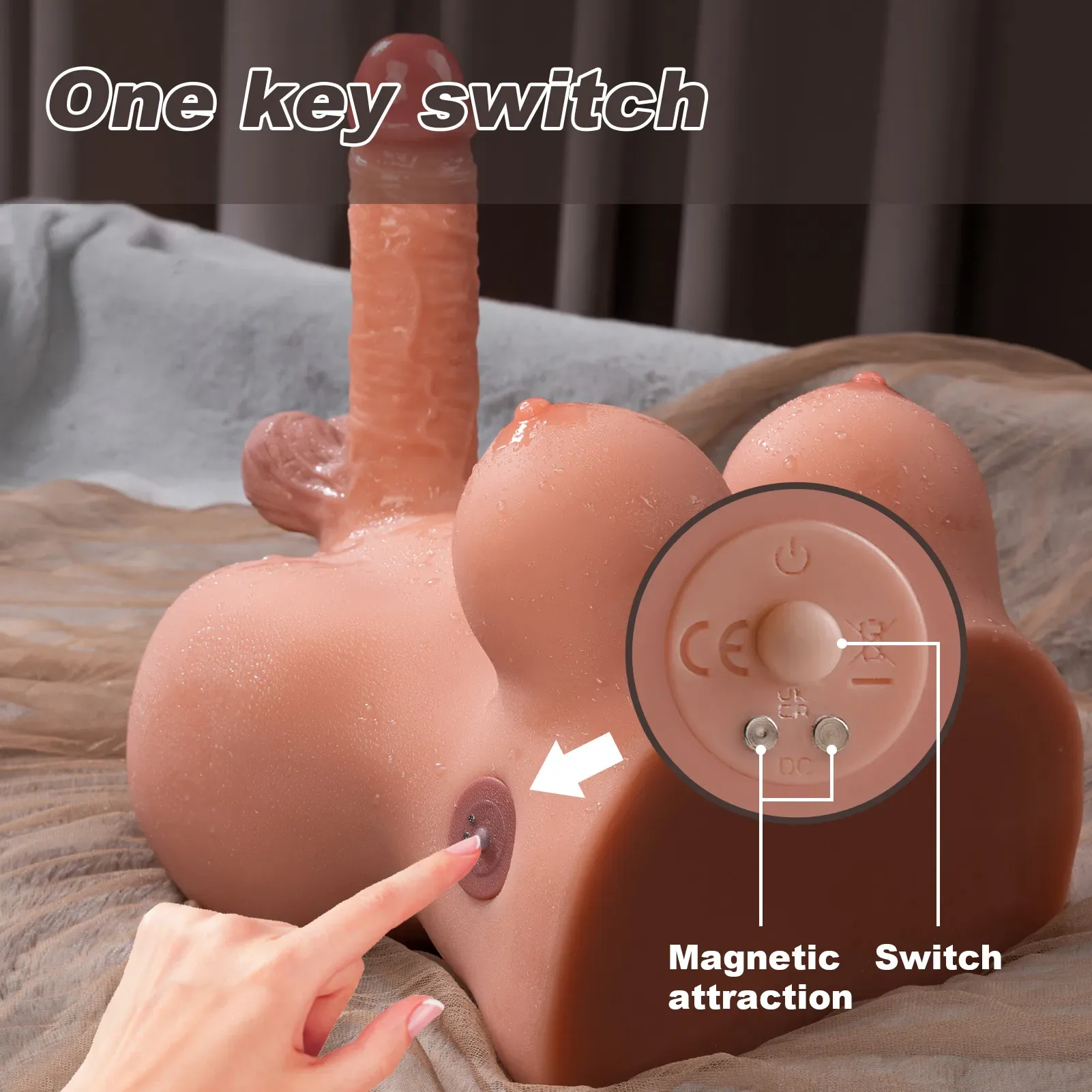 NINA AUTO - 17.6LB VIBRATING SHEMALE SEX DOLL TORSO view 4