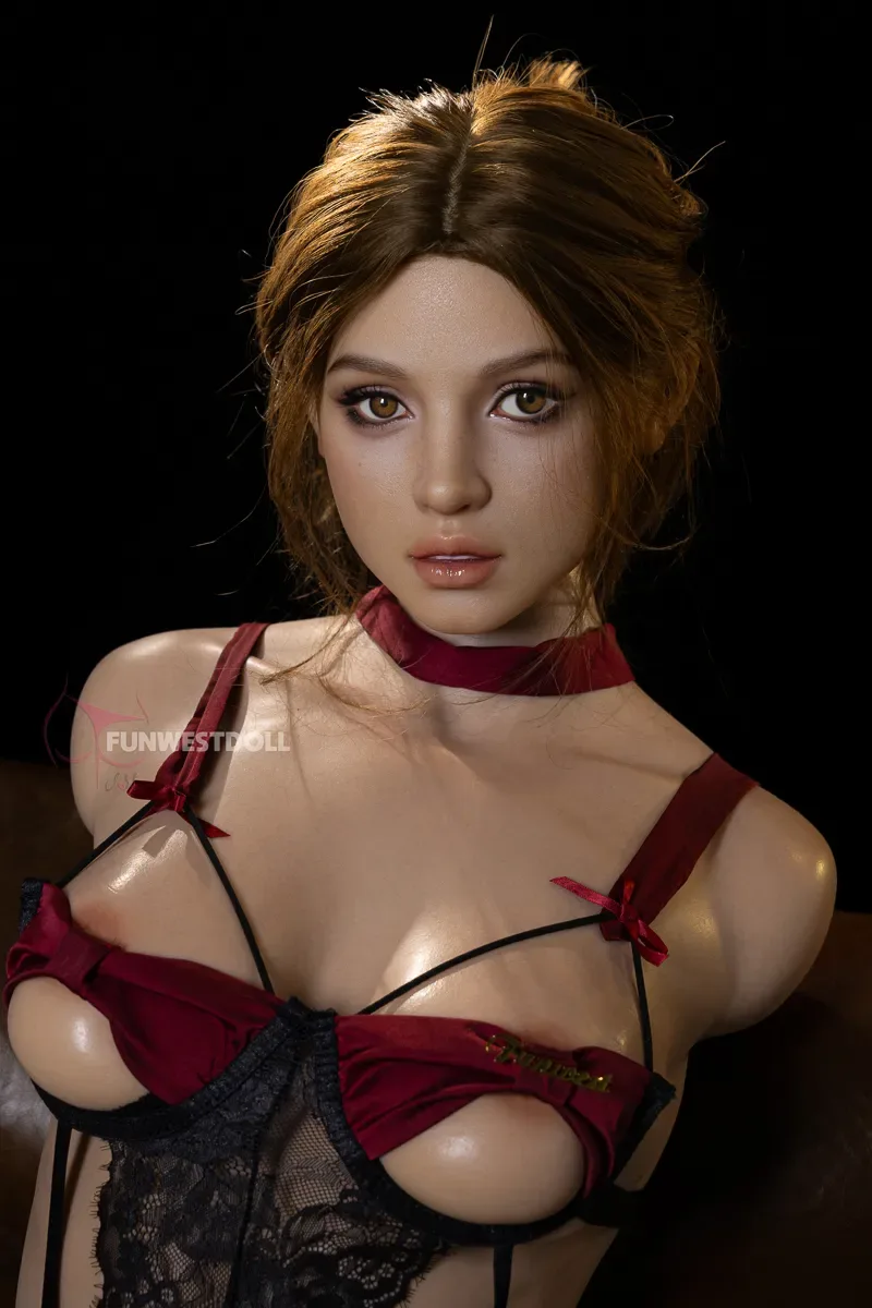 3ft7 Lyra - 52.9LB D Cup ROS Head Silicone Sex Doll Torso view 4