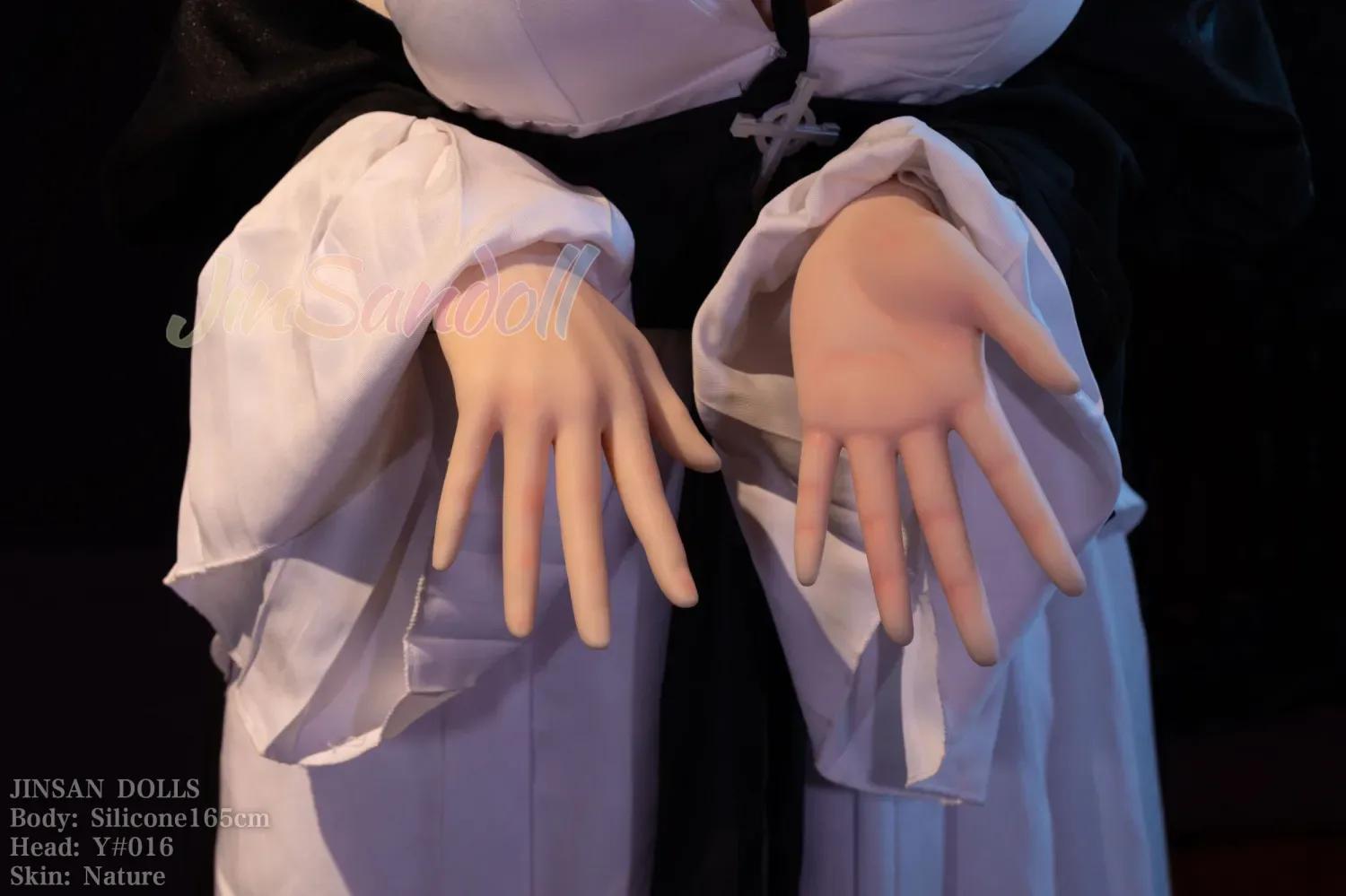 5FT4/165CM G CUP PVC HEAD SILICONE SEX DOLL - NUN view 6
