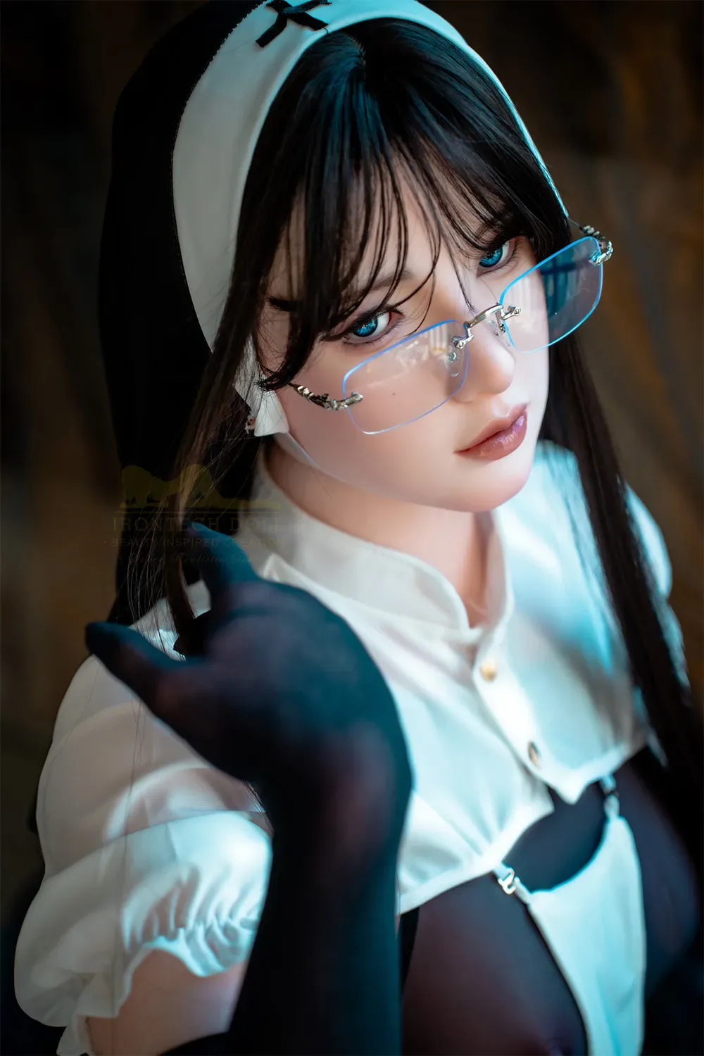5FT3/162CM MINUS A CUP SILICONE ASIAN NUN SEX DOLL S37 - YEONA view 4