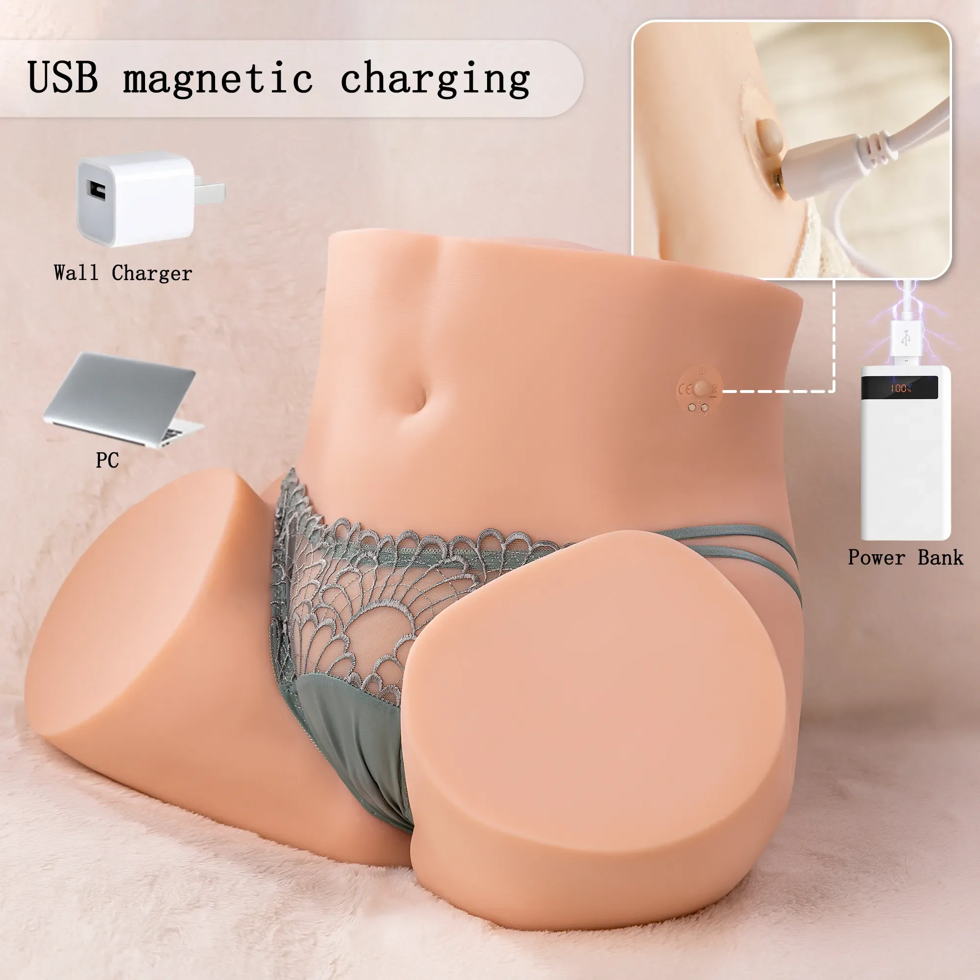 MICHELLE AUTO - 23.8 LB THRUSTING BUTT TORSO SEX DOLL view 6