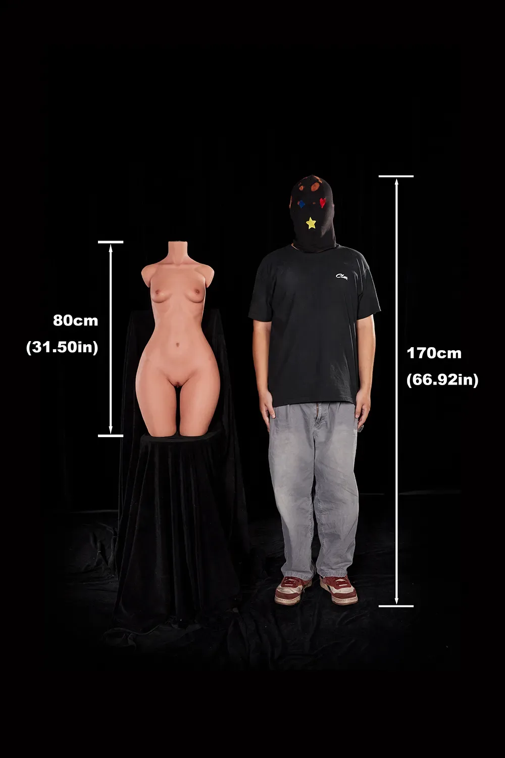 RAVEN 881# - 30.2LB FLAT CHEST SILICONE SEX DOLL TORSO (LIGHTWEIGHT EDITION) view 5
