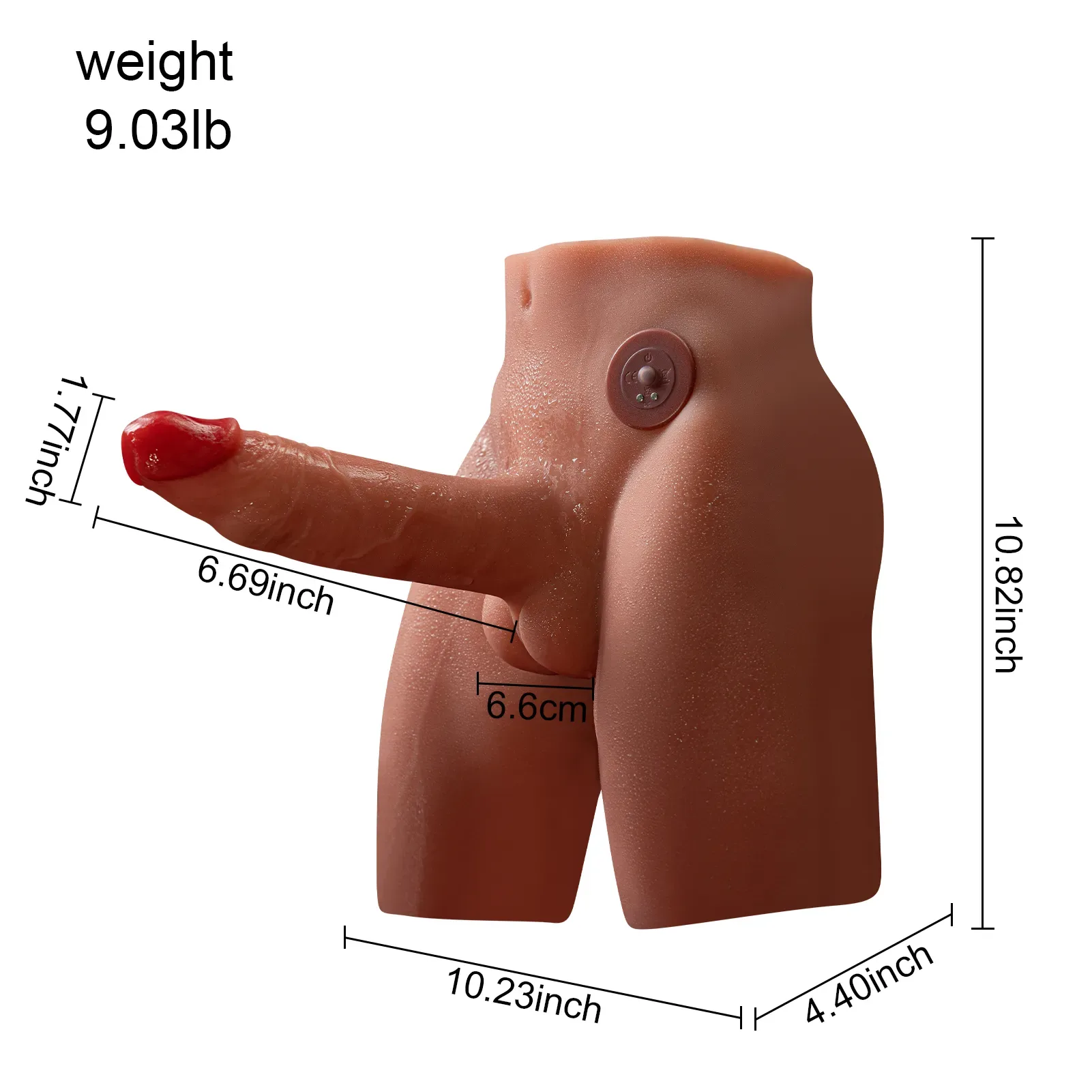 JACKSON - 10.6LB ELECTRIC PULSE HALF BODY MALE TORSO SEX DOLL view 6