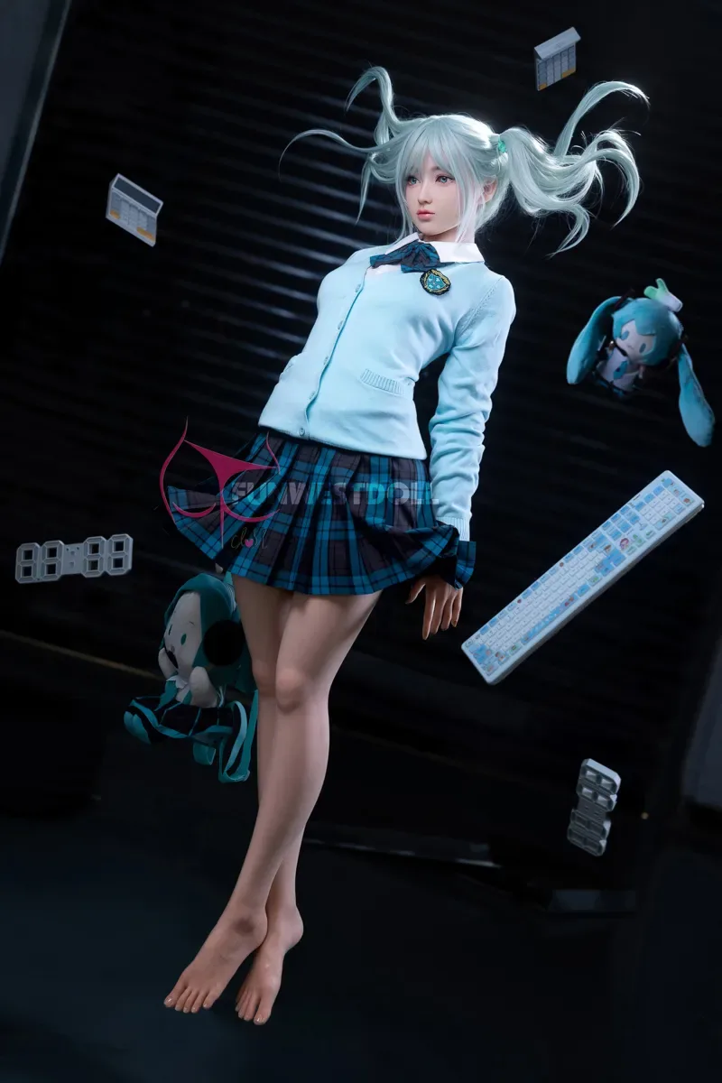 (US STOCK) 5FT2/159CM A CUP SILICONE MIKU SEX DOLL - ANIME AMY view 6