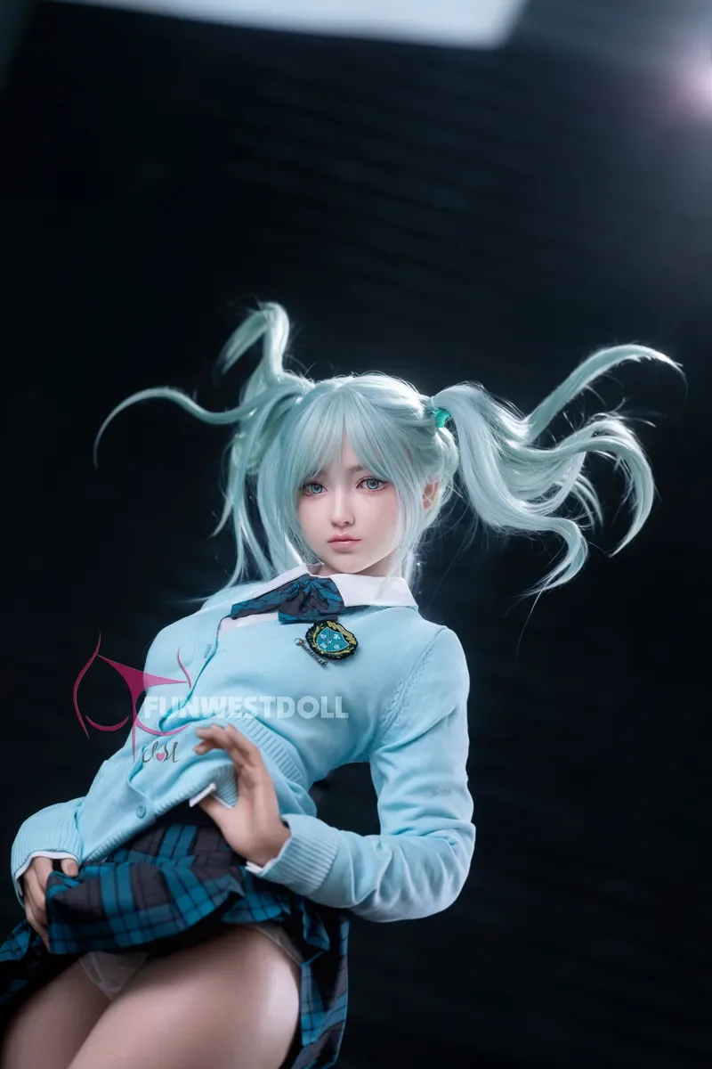 5FT2/159CM A CUP SILICONE MIKU SEX DOLL - ANIME AMY view 8