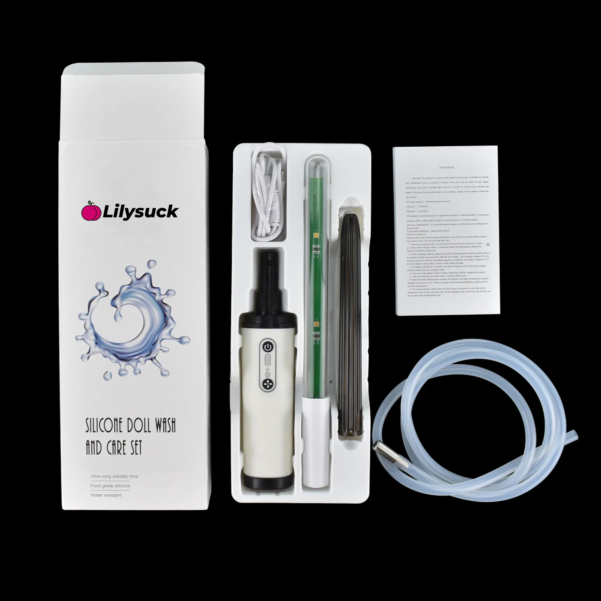 LILYSUCK AUTOMATIC LOVE HOLES CLEANING AND CARE SET FOR SEX DOLL view 1