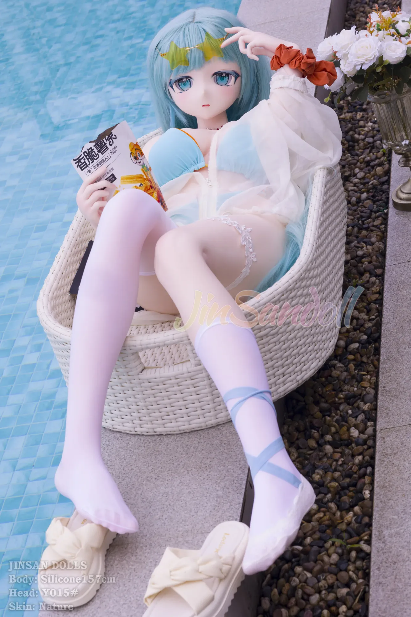 5FT2/157CM B CUP PVC HEAD SILICONE SEX DOLL - AMY view 6