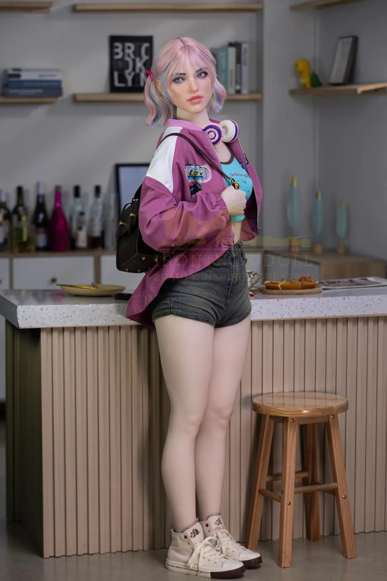 5FT3/162CM A CUP SILICONE HEAD YOUNG GIRL SEX DOLL S46 - JENNY view 4