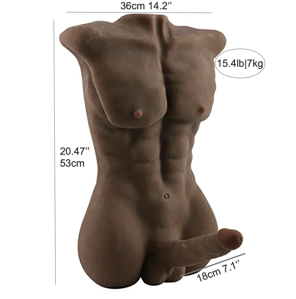 WILLIAM - 15.4LB MALE TORSO SEX DOLL WITH 7.1" DILDO view 8
