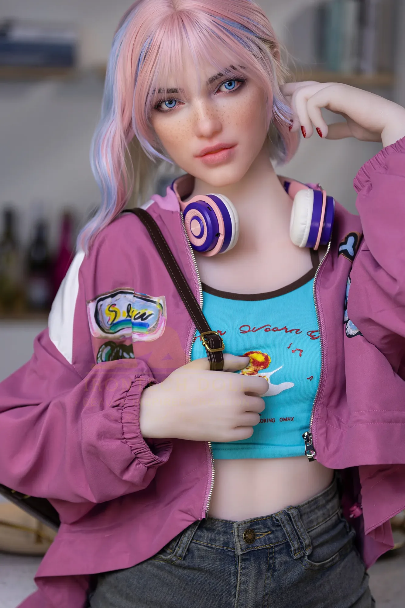 5FT3/162CM A CUP SILICONE HEAD YOUNG GIRL SEX DOLL S46 - JENNY