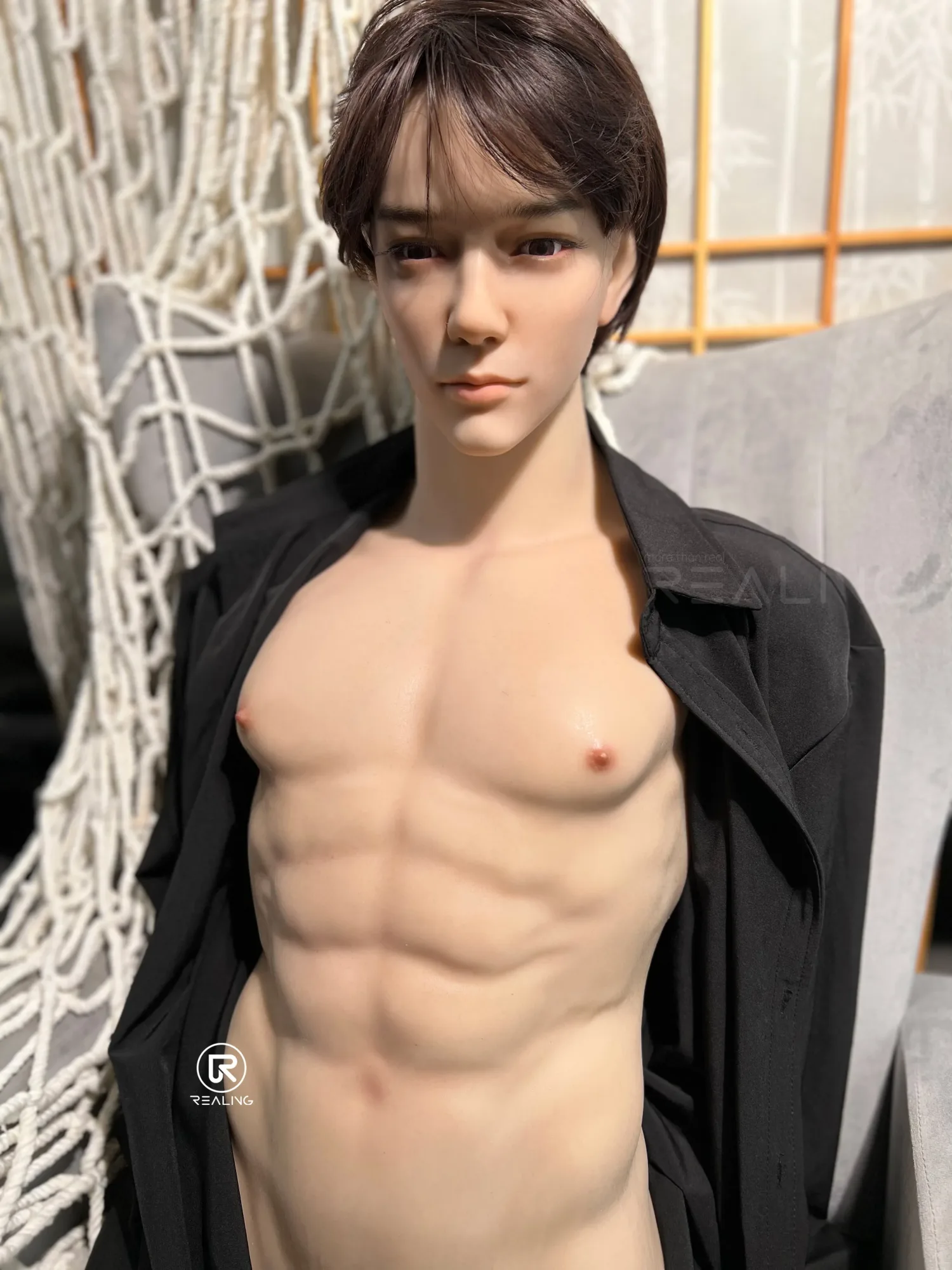 WILLIAM - SILICONE HEAD & TPE BODY ASIAN MALE SEX DOLL TORSO