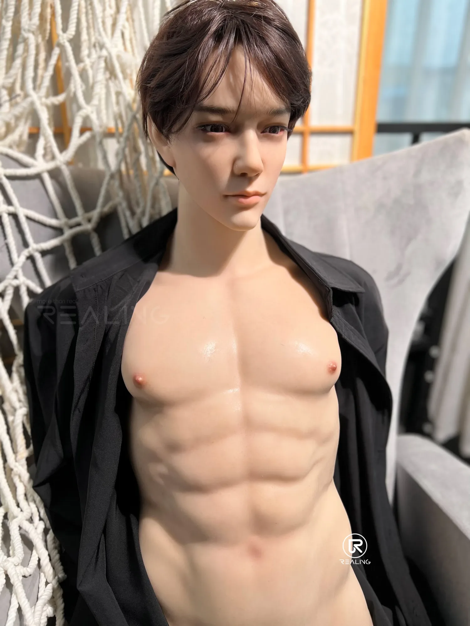 WILLIAM - SILICONE HEAD & TPE BODY ASIAN MALE SEX DOLL TORSO view 4