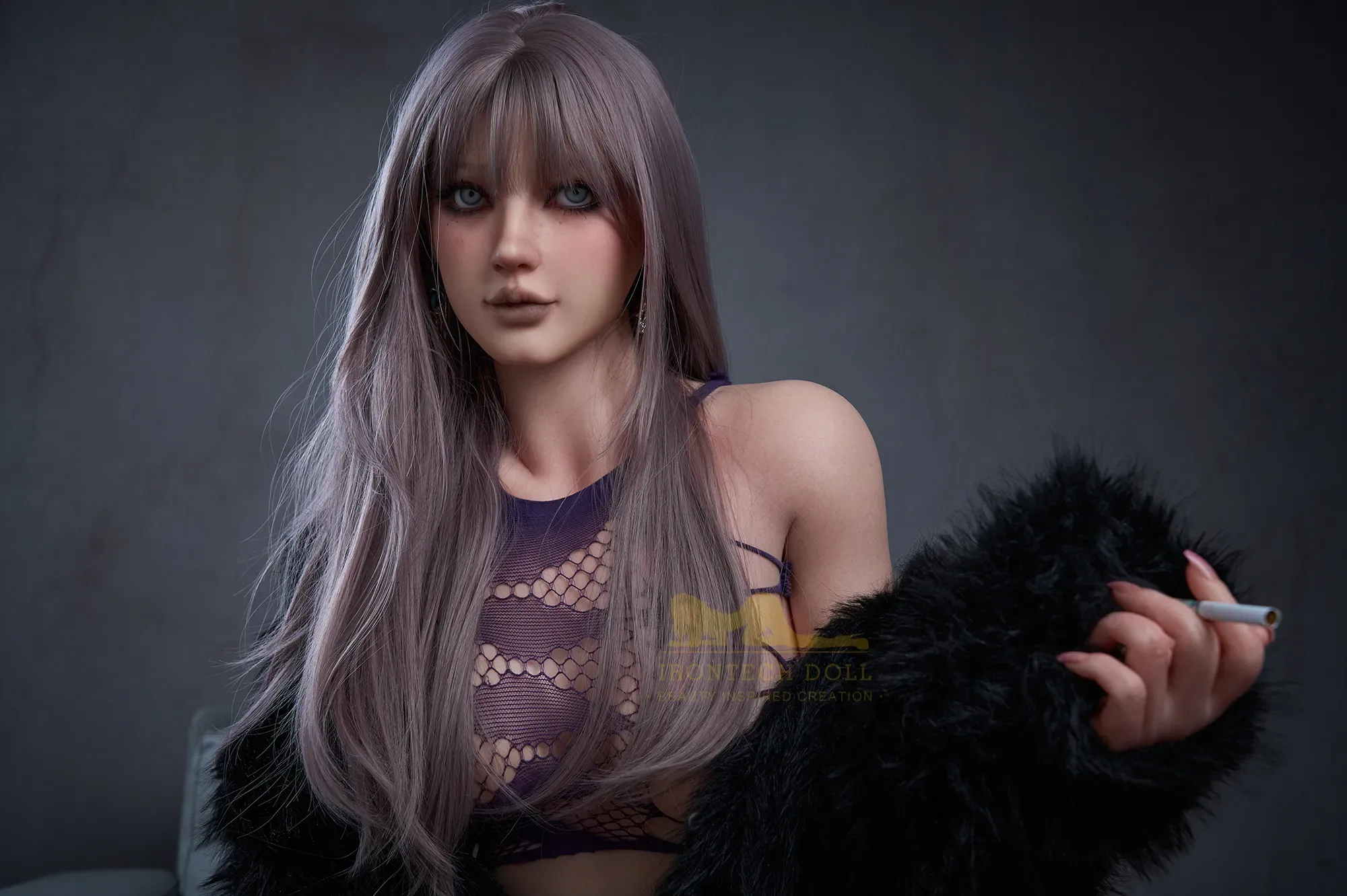 5FT5/169CM C CUP SILICONE PURPLE HAIR SEX DOLL S9 - CHERRY view 5