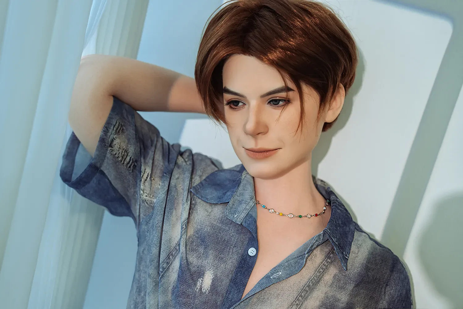 5FT2/160CM SILICONE MALE SEX DOLL WITH ELECTRIC DILDO - ALAN view 6