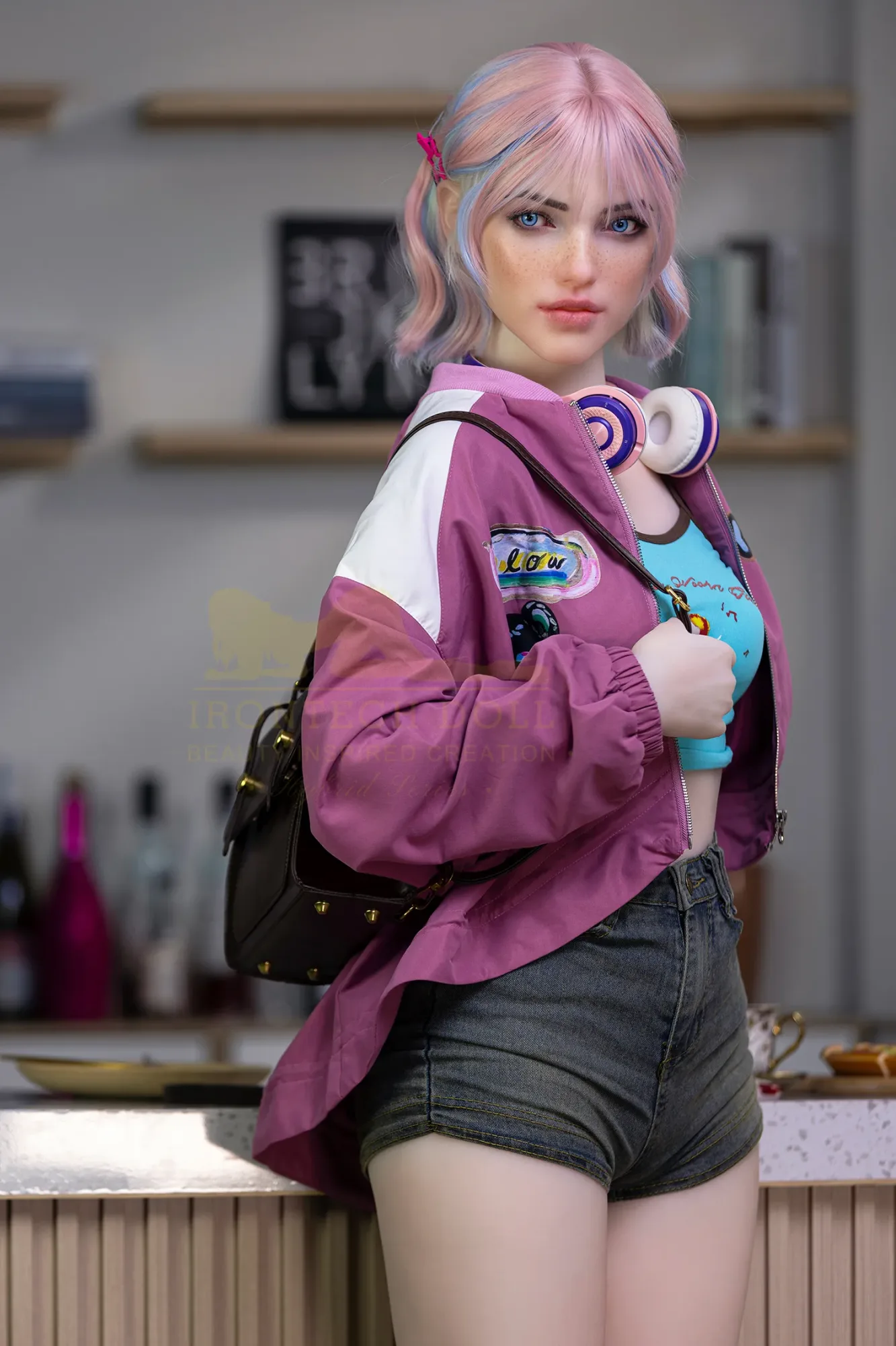 5FT3/162CM A CUP SILICONE HEAD YOUNG GIRL SEX DOLL S46 - JENNY view 5