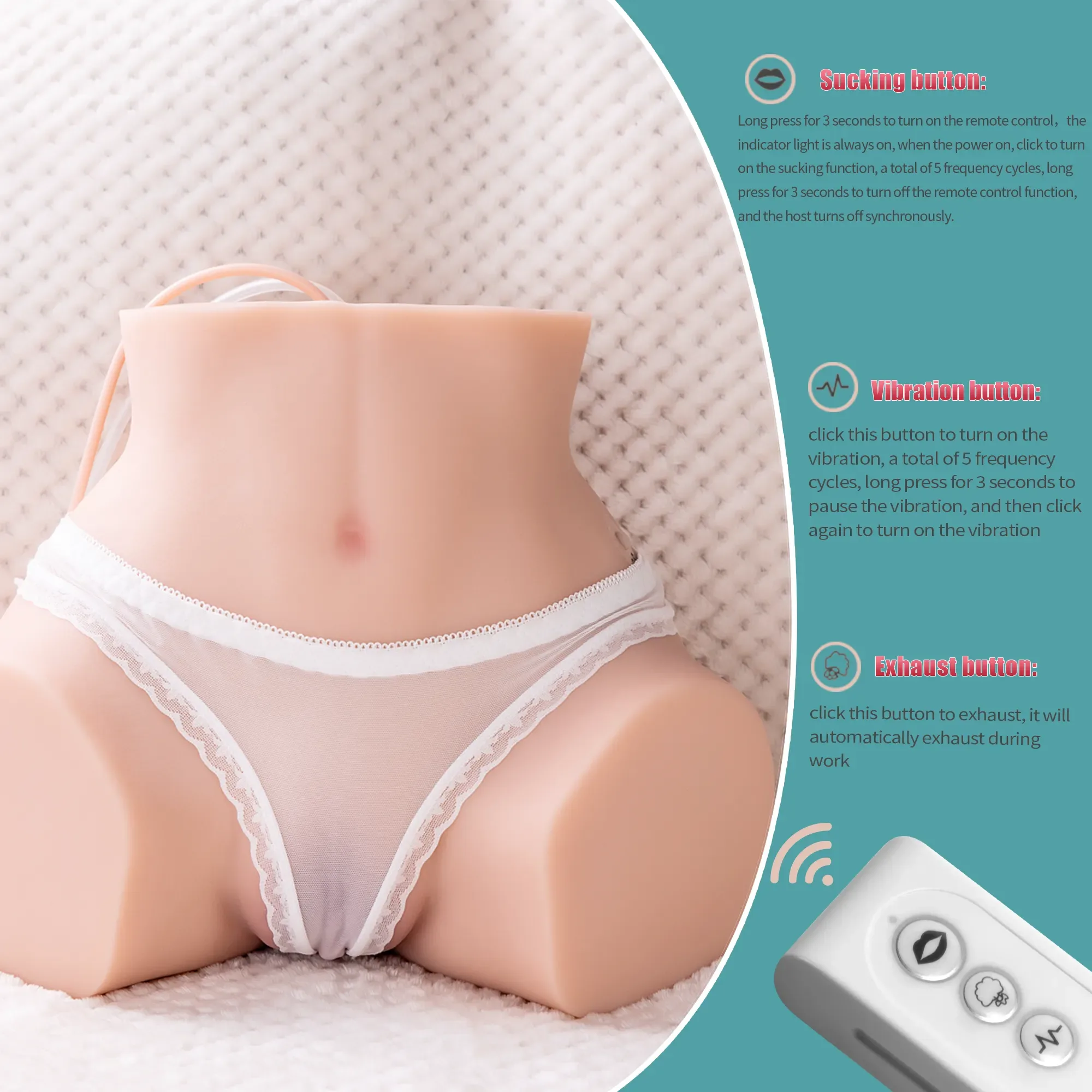 LORNA AUTO - 11LB SUCKING VIBRATING ASS SEX DOLL TORSO view 5