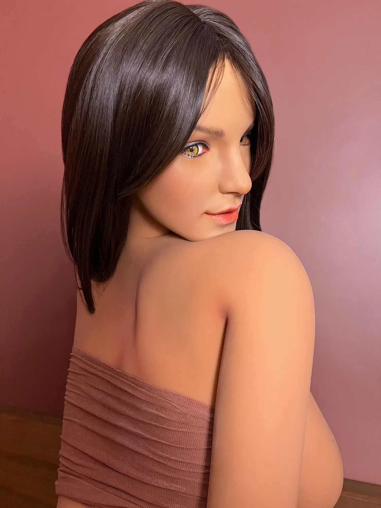 5FT2/159CM J CUP SILICONE HEAD SUNTAN SKIN SEX DOLL - MOUNA view 5