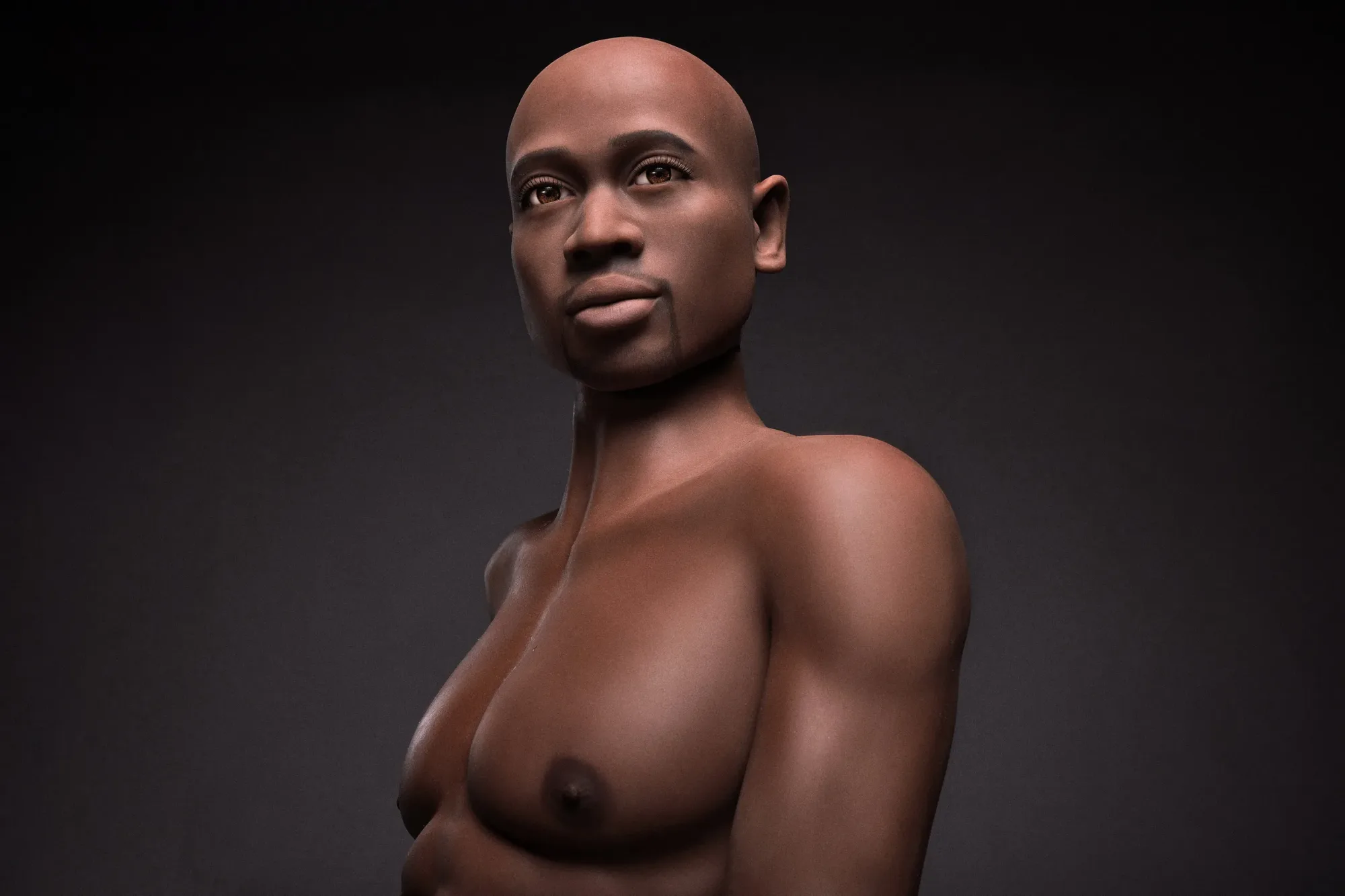 5FT7/175CM TPE MALE EBONY SEX DOLL - JAMES view 6