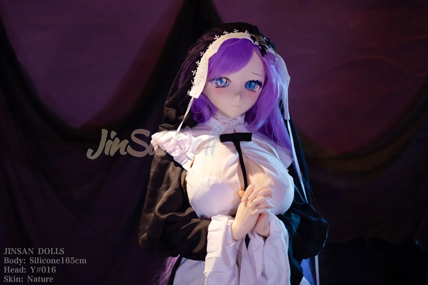 5FT4/165CM G CUP PVC HEAD SILICONE SEX DOLL - NUN view 7