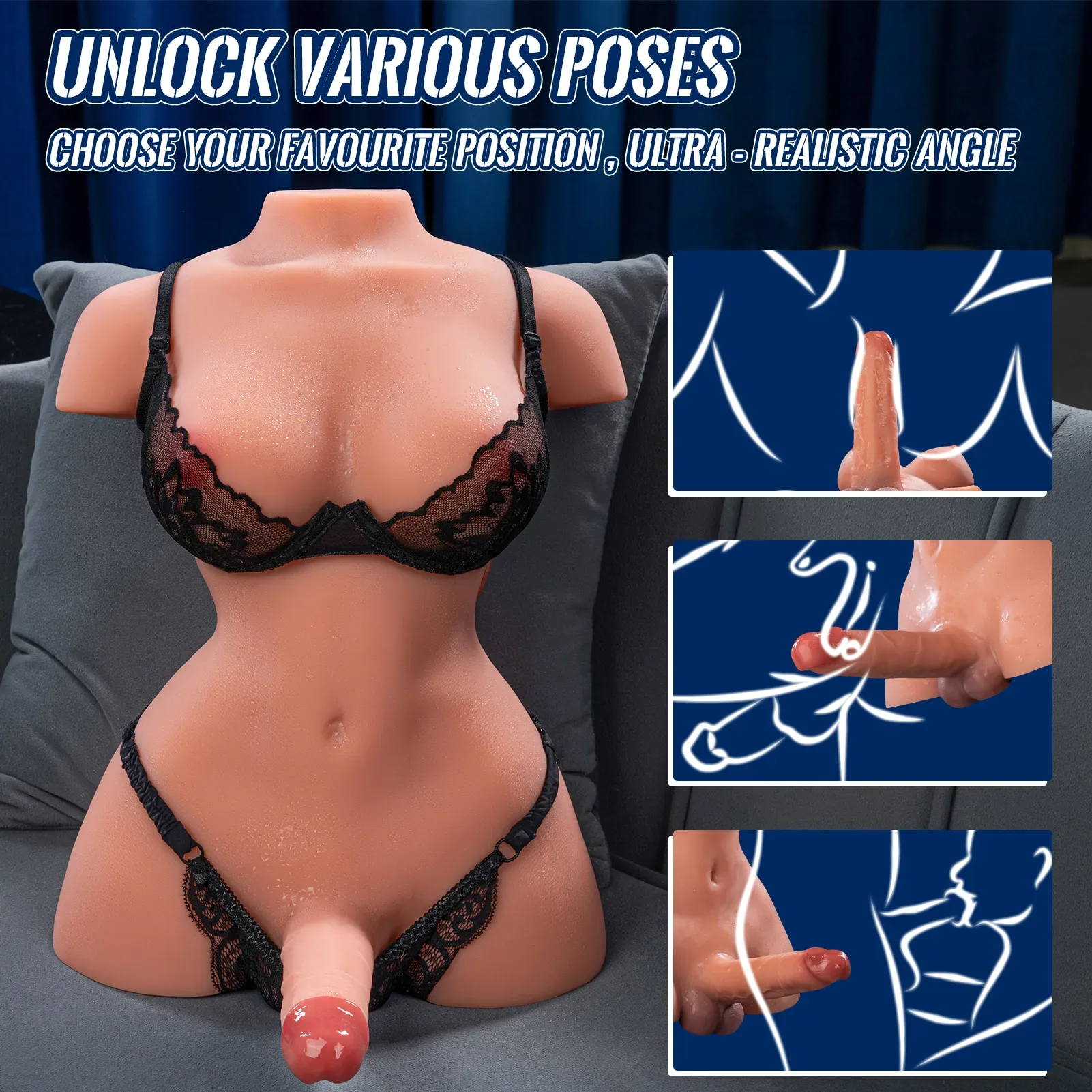 APRIL AUTO - 18.2LB ELECTRIC PULSE SHEMALE SEX DOLL TORSO view 4
