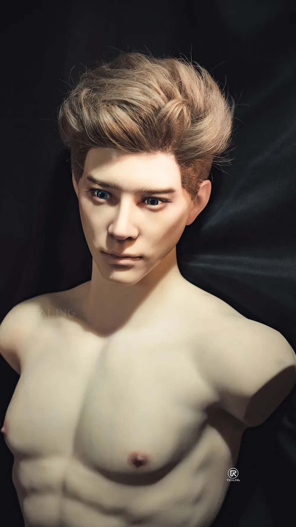 LABAN - SILICONE HEAD & TPE BODY BLUE EYES MALE SEX DOLL TORSO view 6
