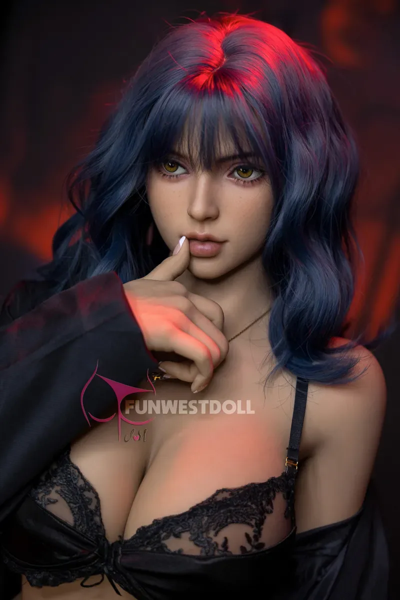 5FT2/157CM G CUP TPE BLUE HAIR SEX DOLL - LILY view 7