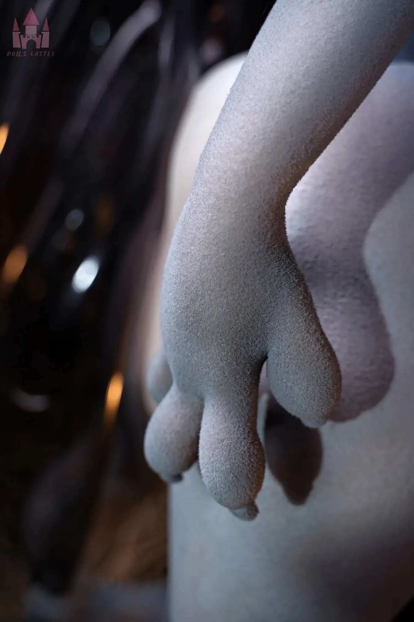 SILICONE C CUP SEAMLESS NECK ROS FLOCKING BUNNY SEX DOLL- RABBITIE view 4