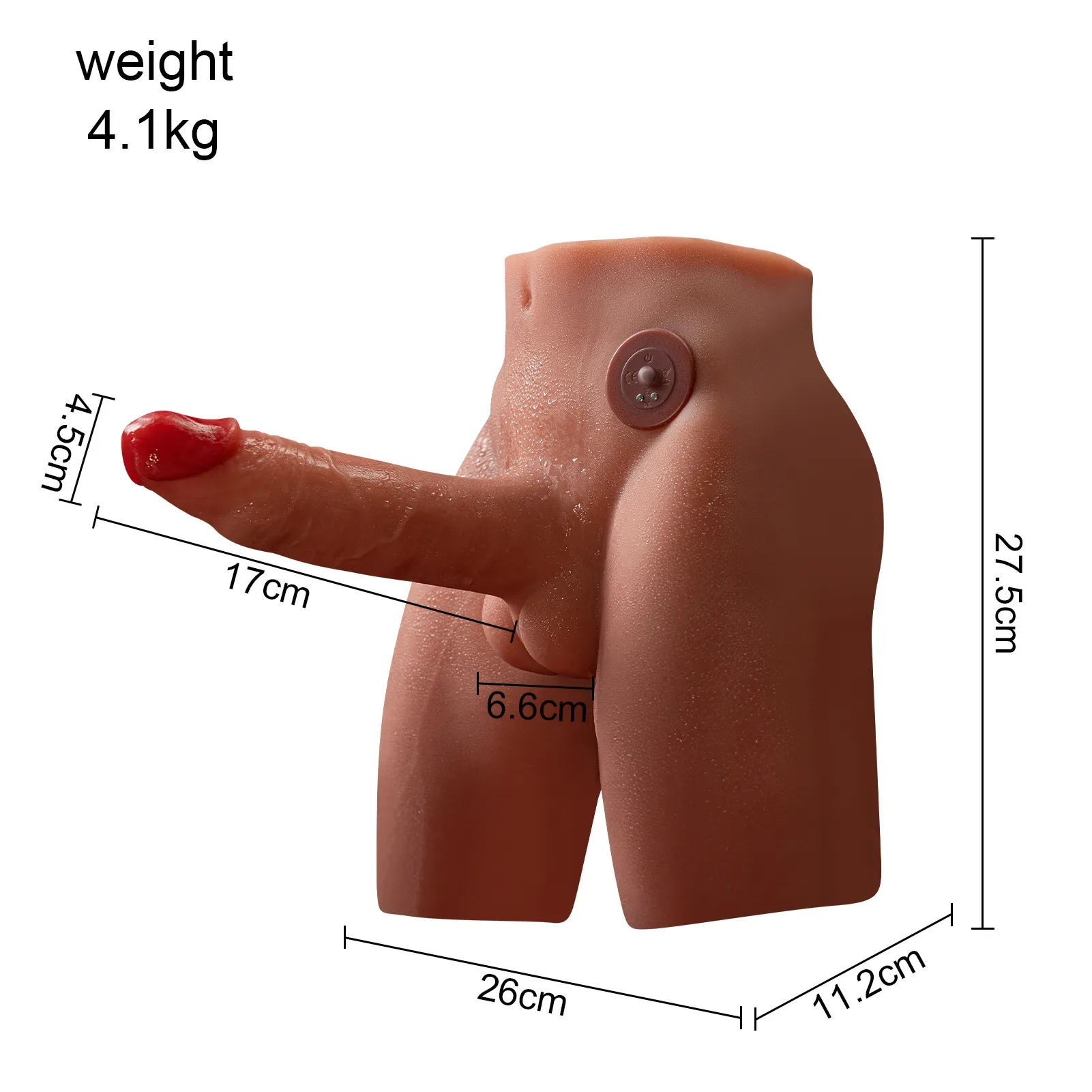 JACKSON - 10.6LB ELECTRIC PULSE HALF BODY MALE TORSO SEX DOLL view 5