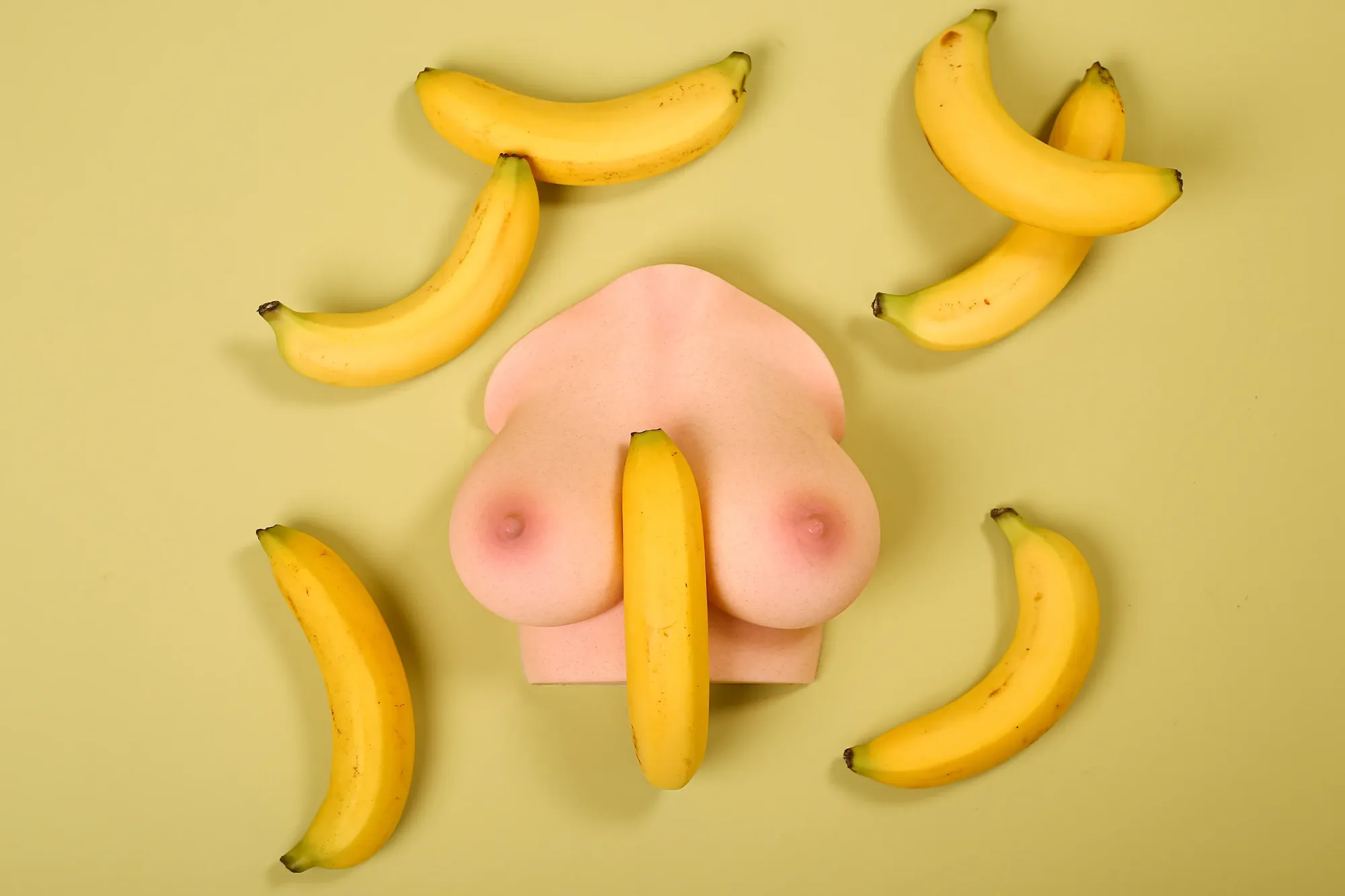 (US STOCK) SI-B-53(YELLOW) - 3.9LB BREAST SILICONE SEX TORSO