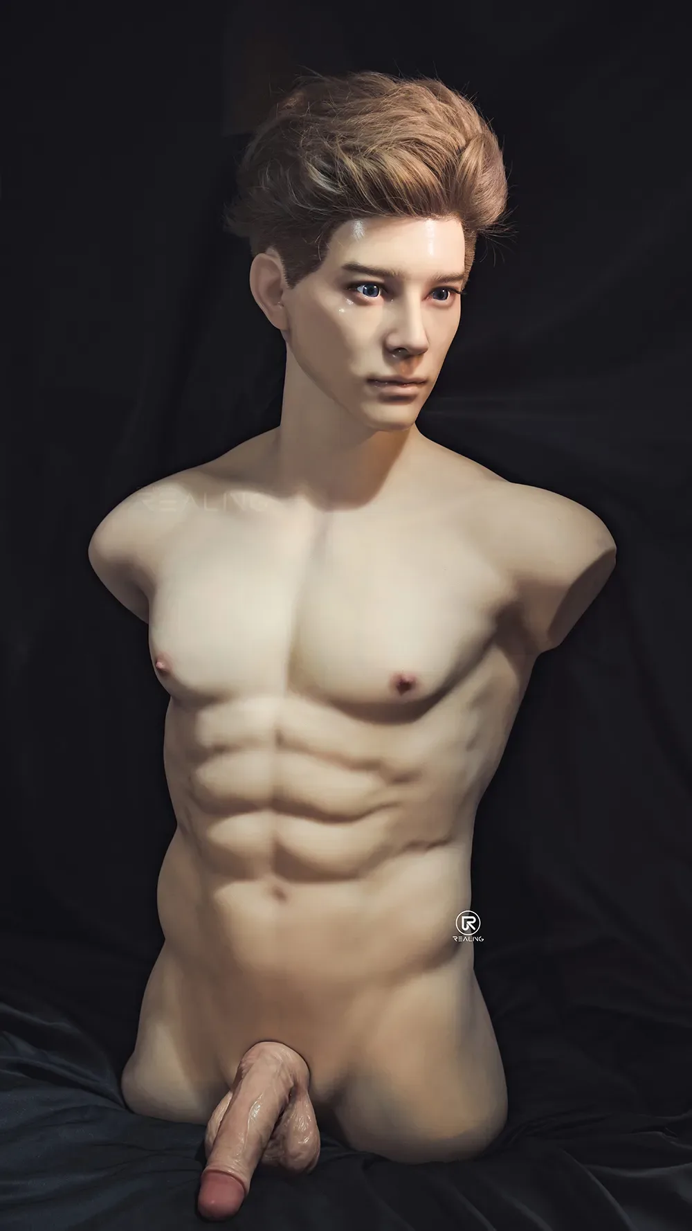 LABAN - SILICONE HEAD & TPE BODY BLUE EYES MALE SEX DOLL TORSO
