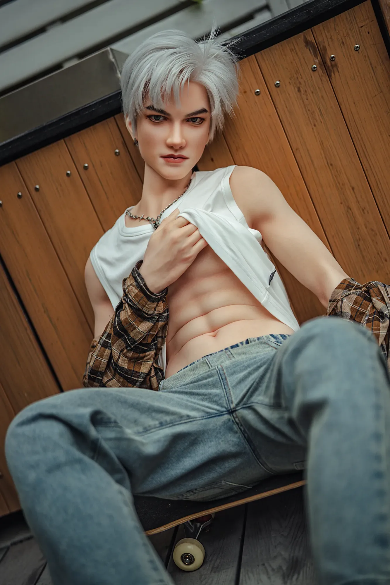 5FT3/162CM SILICONE SKINNY MALE SEX DOLL - HENRY view 5