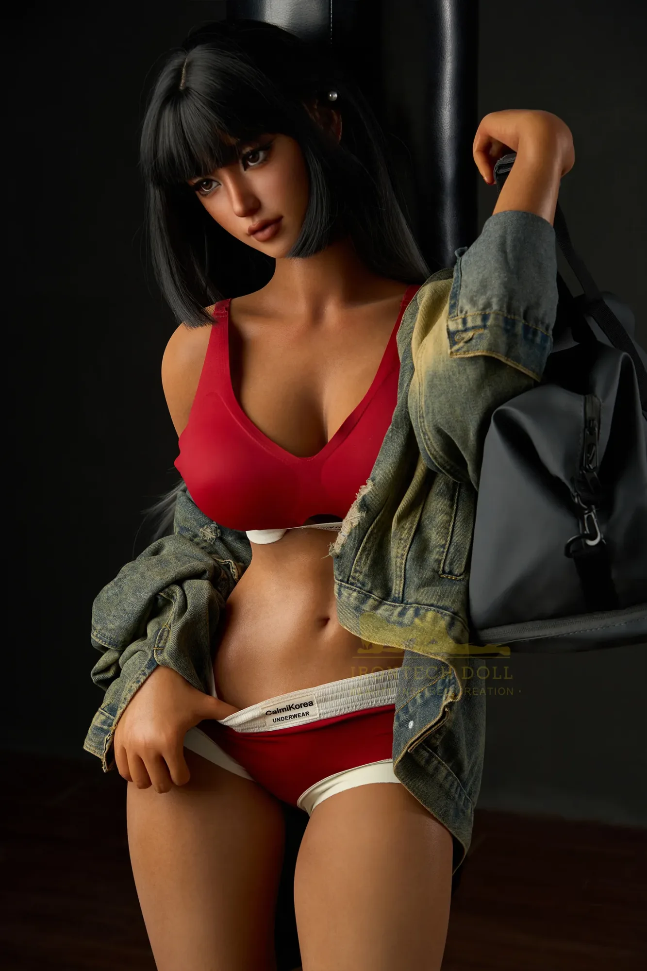 5FT3/161CM F CUP SILICONE DARK TANNED ATHLETIC SEX DOLL S14 - MIKU view 6