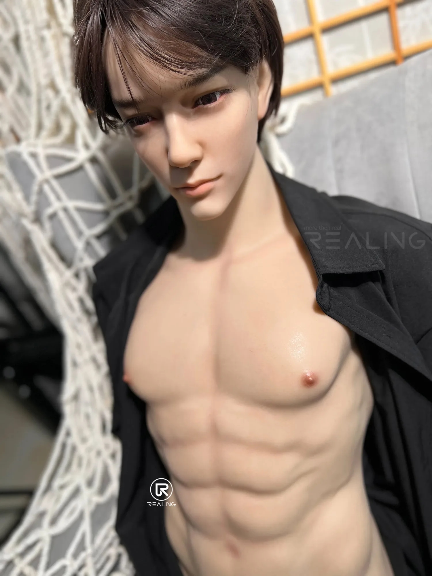 WILLIAM - SILICONE HEAD & TPE BODY ASIAN MALE SEX DOLL TORSO view 3