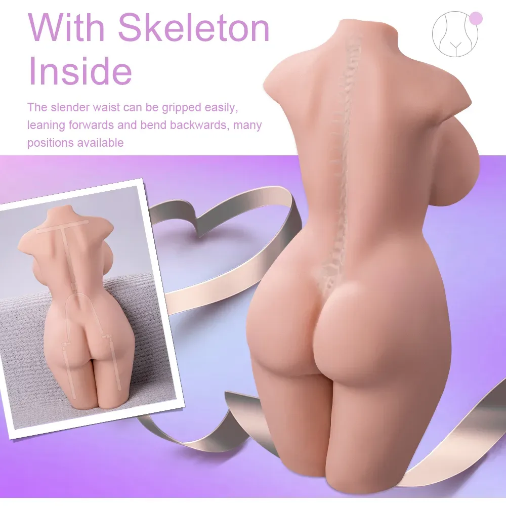 Rachel  - 15.4LB Mini Curvy Sex Doll Torso view 5