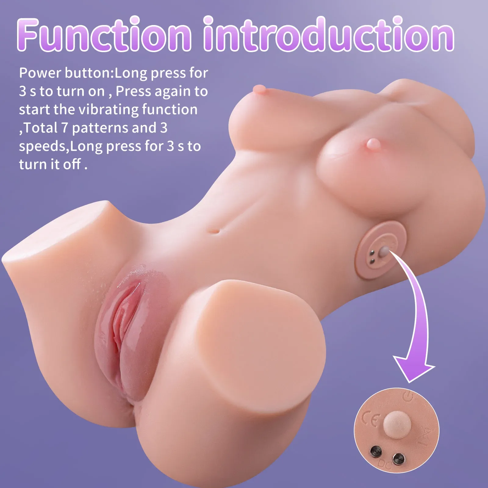 LUCIANA AUTO - 5.9LB VIBRATING TPE SEX DOLL TORSO view 4
