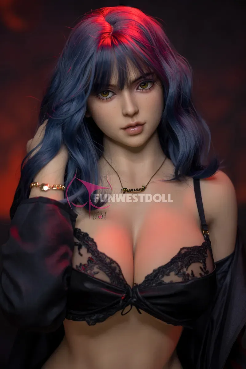 5FT2/157CM G CUP TPE BLUE HAIR SEX DOLL - LILY view 4