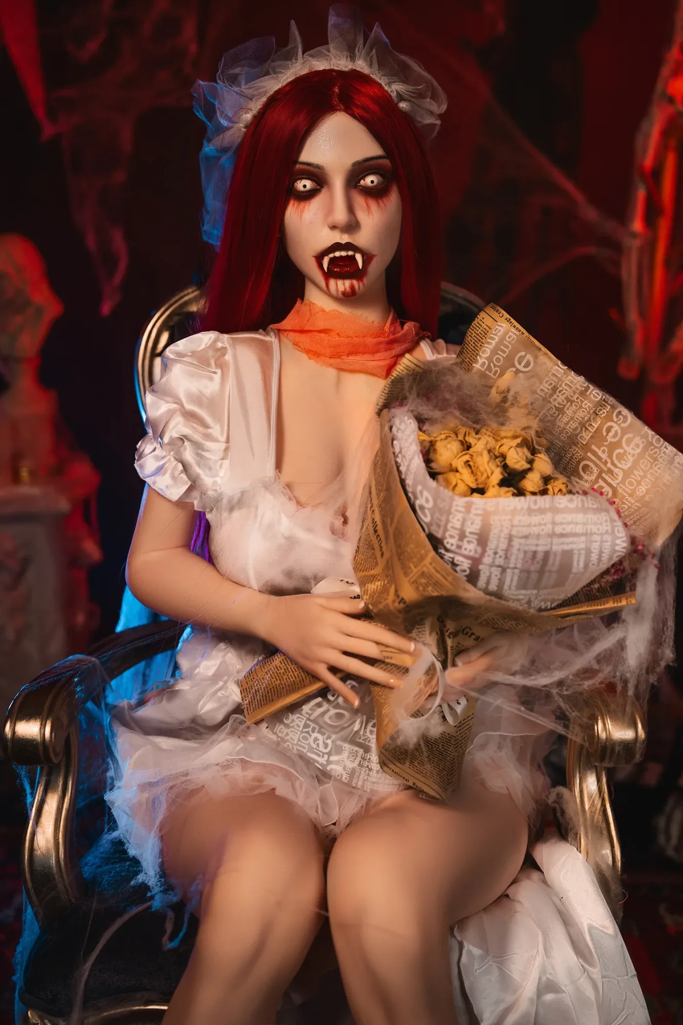 5FT5/169CM H CUP SILICONE HEAD&TPE BODY ZOMBIE SEX DOLL M7 - TRISTA