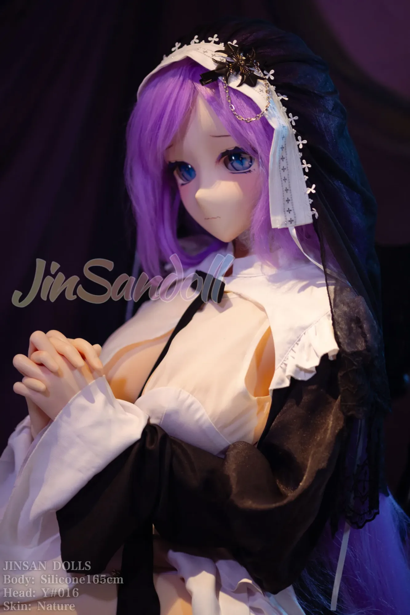 5FT4/165CM G CUP PVC HEAD SILICONE SEX DOLL - NUN view 3