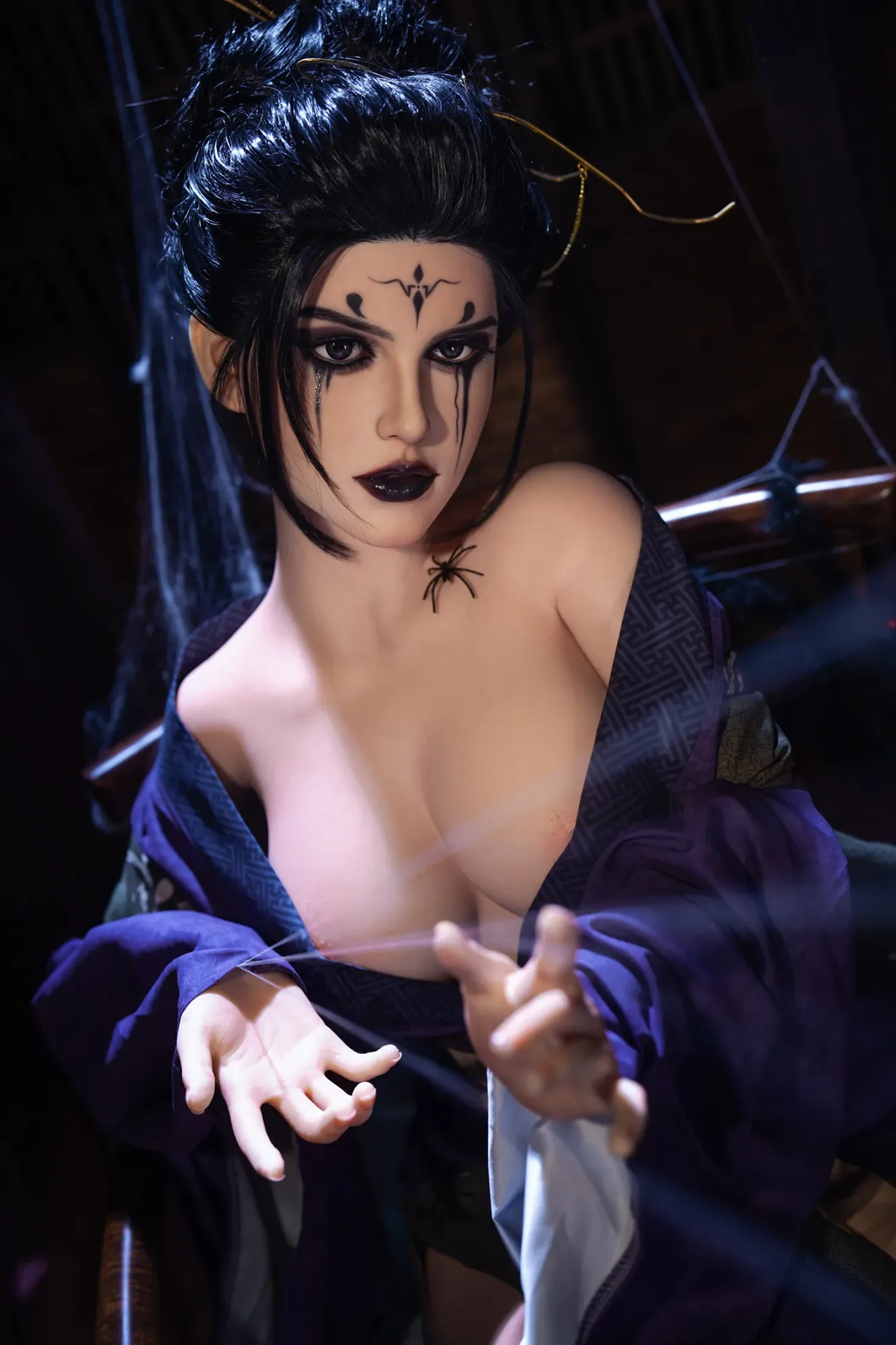 5FT4/164CM F CUP SILICONE BLACK MYTH SPIDER SPIRIT SEX DOLL S5 - SI MEI