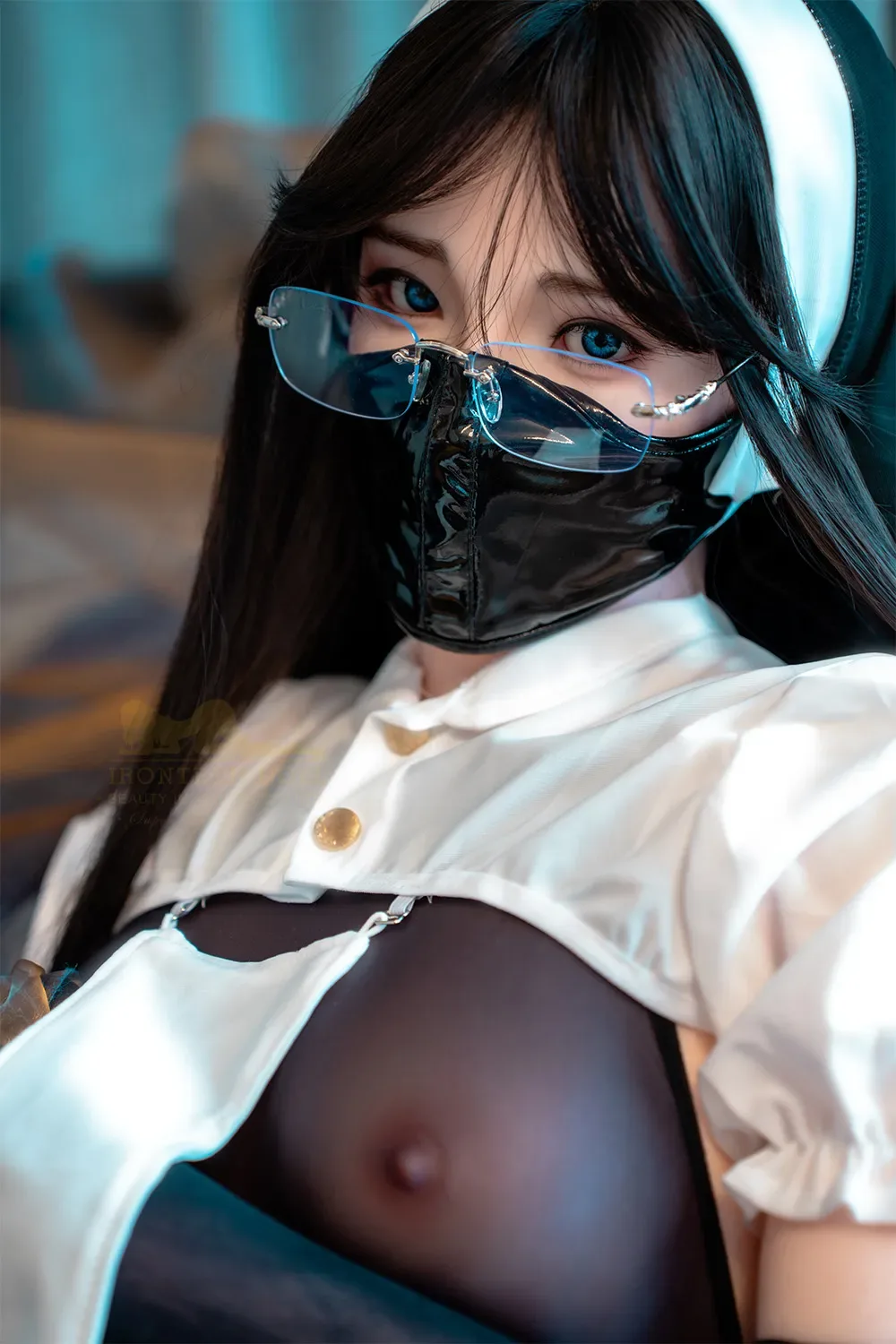 5FT3/162CM MINUS A CUP SILICONE ASIAN NUN SEX DOLL S37 - YEONA view 2