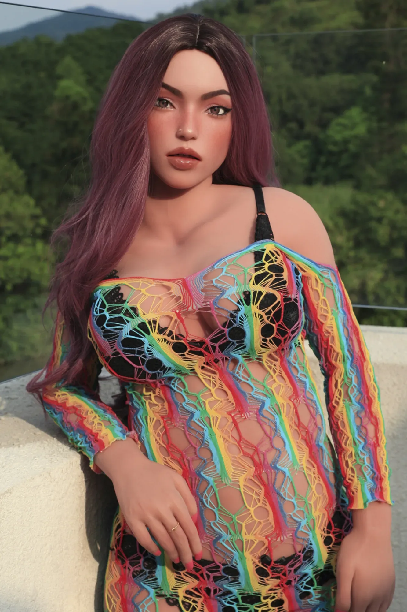 5FT/155CM E CUP SILICONE HEAD&TPE BODY SEX DOLL - GINNY view 4